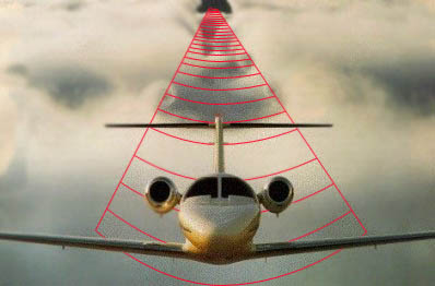 Fig. 6 Flux descendant et vortex de l'aile dans le brouillard (Photographe Paul Bowen, courtoisie de Cessna Aircraft Co.)